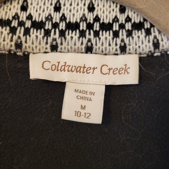 Coldwater Creek Wool Blend Fleece Lined Zip Sweater Jacket Cardigan - Picture 6 of 8